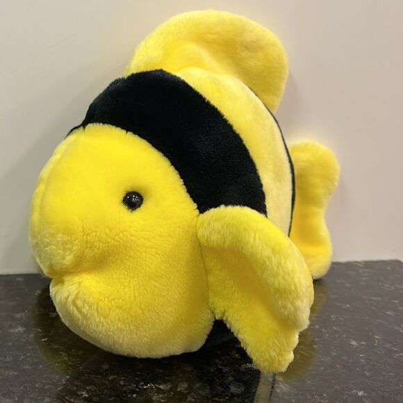Bubbles Retired 1998 Ty Beanie Buddy Yellow and Black 11in Tropical Fish - Picture 2 of 6